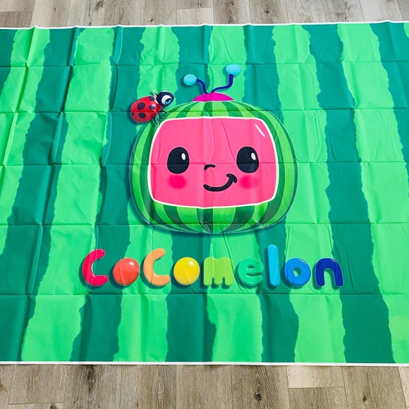 Cocomelon Backdrop Happy Birthday 7x5 Vinyl Summer Watermelon Background - Picture 3 of 6